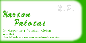 marton palotai business card